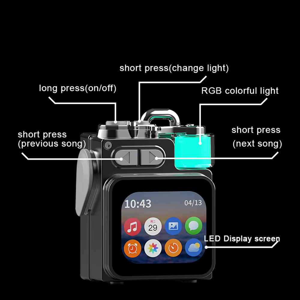 Osbix PixelBeat™ - Metal Cyberpunk Speaker with RGB Pixel Display